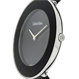 Buy Shop Calvin Klein Chic Black Dial Black Leather Strap Watch for Women - K7N23CB1 USA Online
