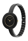 Buy Shop Calvin Klein Chic Black Dial Black Leather Strap Watch for Women - K7N23CB1 USA Online
