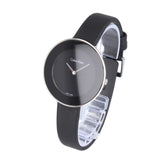 Buy Shop Calvin Klein Chic Black Dial Black Leather Strap Watch for Women - K7N23CB1 USA Online