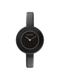 Buy Shop Calvin Klein Chic Black Dial Black Leather Strap Watch for Women - K7N23CB1 USA Online