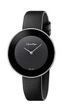 Buy Shop Calvin Klein Chic Black Dial Black Leather Strap Watch for Women - K7N23CB1 USA Online