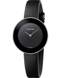 Buy Shop Calvin Klein Chic Black Dial Black Leather Strap Watch for Women - K7N23CB1 USA Online