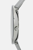 Buy Shop Calvin Klein Chic Silver Dial White Leather Strap Watch for Women - K7N23UP8 USA Online