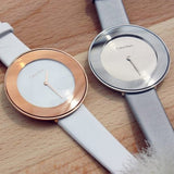 Buy Shop Calvin Klein Chic White Dial White Leather Strap Watch for Women - K7N236K2 USA Online