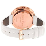 Buy Shop Calvin Klein Chic White Dial White Leather Strap Watch for Women - K7N236K2 USA Online