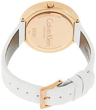 Buy Shop Calvin Klein Chic White Dial White Leather Strap Watch for Women - K7N236K2 USA Online