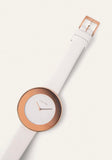 Buy Shop Calvin Klein Chic White Dial White Leather Strap Watch for Women - K7N236K2 USA Online