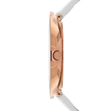 Buy Shop Calvin Klein Chic White Dial White Leather Strap Watch for Women - K7N236K2 USA Online