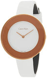 Buy Shop Calvin Klein Chic White Dial White Leather Strap Watch for Women - K7N236K2 USA Online