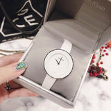Buy Shop Calvin Klein Chic White Dial White Leather Strap Watch for Women - K7N23TK2 USA Online