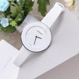 Buy Shop Calvin Klein Chic White Dial White Leather Strap Watch for Women - K7N23TK2 USA Online