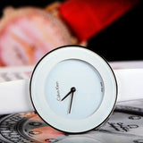 Buy Shop Calvin Klein Chic White Dial White Leather Strap Watch for Women - K7N23TK2 USA Online