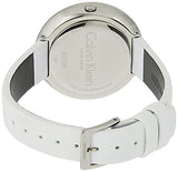 Buy Shop Calvin Klein Chic White Dial White Leather Strap Watch for Women - K7N23TK2 USA Online