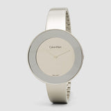 Buy Shop Calvin Klein Chic White Dial White Leather Strap Watch for Women - K7N23TK2 USA Online