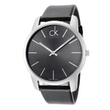 Buy Shop Calvin Klein City Black Dial Black Leather Strap Watch for Men - K2G21107 USA Online