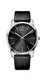 Buy Shop Calvin Klein City Black Dial Black Leather Strap Watch for Men - K2G21107 USA Online