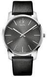 Buy Shop Calvin Klein City Black Dial Black Leather Strap Watch for Men - K2G21107 USA Online