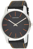 Buy Shop Calvin Klein City Black Dial Black Leather Strap Watch for Men - K2G211C1 USA Online