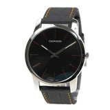Buy Shop Calvin Klein City Black Dial Black Leather Strap Watch for Men - K2G211C1 USA Online
