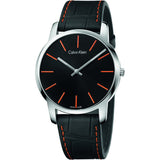 Buy Shop Calvin Klein City Black Dial Black Leather Strap Watch for Men - K2G211C1 USA Online
