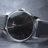Calvin Klein City Black Dial Black Leather Strap Watch for Men - K2G211C1