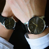 Buy Shop Calvin Klein City Black Dial Black Leather Strap Watch For Women - K2G23107 USA Online