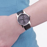 Buy Shop Calvin Klein City Black Dial Black Leather Strap Watch For Women - K2G23107 USA Online