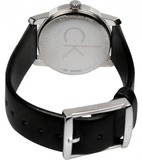 Buy Shop Calvin Klein City Black Dial Black Leather Strap Watch For Women - K2G23107 USA Online