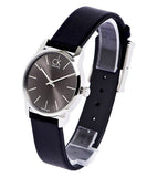 Buy Shop Calvin Klein City Black Dial Black Leather Strap Watch For Women - K2G23107 USA Online