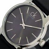 Buy Shop Calvin Klein City Black Dial Black Leather Strap Watch For Women - K2G23107 USA Online