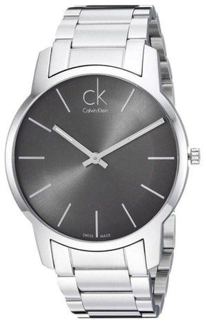 Buy Shop Calvin Klein City Black Dial Silver Steel Strap Watch for Men - K2G21161 USA Online