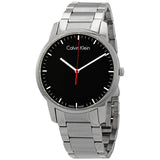 Buy Shop Calvin Klein City Black Dial Silver Steel Strap Watch for Men - K2G2G141 USA Online