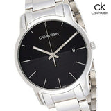 Buy Shop Calvin Klein City Black Dial Silver Steel Strap Watch for Men - K2G2G14C USA Online