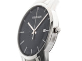 Buy Shop Calvin Klein City Black Dial Silver Steel Strap Watch for Men - K2G2G14C USA Online