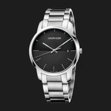 Buy Shop Calvin Klein City Black Dial Silver Steel Strap Watch for Men - K2G2G14C USA Online