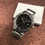 Buy Shop Calvin Klein City Black Dial Silver Steel Strap Watch for Men - K7Q21141 USA Online