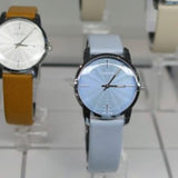 Buy Shop Calvin Klein City Blue Dial Blue Leather Strap Watch for Women - K2G231VN USA Online