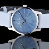 Buy Shop Calvin Klein City Blue Dial Blue Leather Strap Watch for Women - K2G231VN USA Online