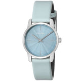 Buy Shop Calvin Klein City Blue Dial Blue Leather Strap Watch for Women - K2G231VN USA Online