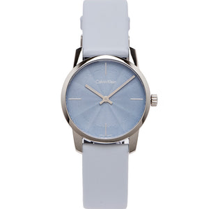 Buy Shop Calvin Klein City Blue Dial Blue Leather Strap Watch for Women - K2G231VN USA Online