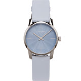 Buy Shop Calvin Klein City Blue Dial Blue Leather Strap Watch for Women - K2G231VN USA Online