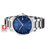 Buy Shop Calvin Klein City Blue Dial Silver Steel Strap Watch for Men - K2G2G14N USA Online