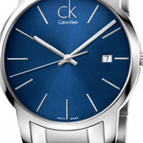 Buy Shop Calvin Klein City Blue Dial Silver Steel Strap Watch for Men - K2G2G14N USA Online
