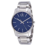Buy Shop Calvin Klein City Blue Dial Silver Steel Strap Watch for Men - K2G2G14N USA Online