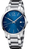 Buy Shop Calvin Klein City Blue Dial Silver Steel Strap Watch for Men - K2G2G14N USA Online