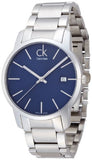 Buy Shop Calvin Klein City Blue Dial Silver Steel Strap Watch for Men - K2G2G14N USA Online