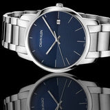 Buy Shop Calvin Klein City Blue Dial Silver Steel Strap Watch for Men - K2G2G14Q USA Online