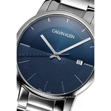 Buy Shop Calvin Klein City Blue Dial Silver Steel Strap Watch for Men - K2G2G14Q USA Online