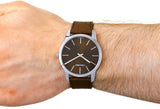 Buy Shop Calvin Klein City Brown Dial Brown Leather Strap Watch for Men - K2G211GK USA Online