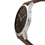 Buy Shop Calvin Klein City Brown Dial Brown Leather Strap Watch for Men - K2G211GK USA Online